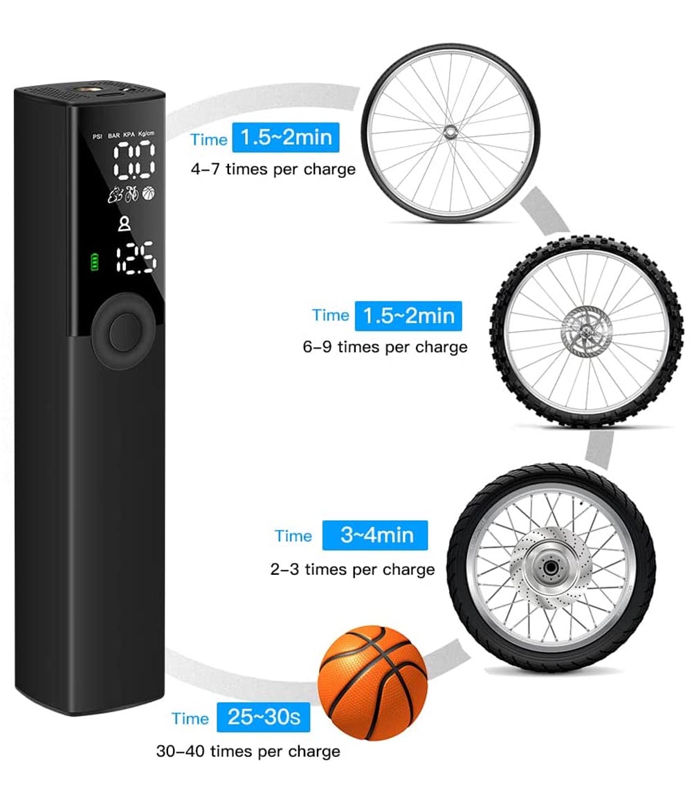 Bomba eléctrica bicicleta Woowind-inflador de neumáticos