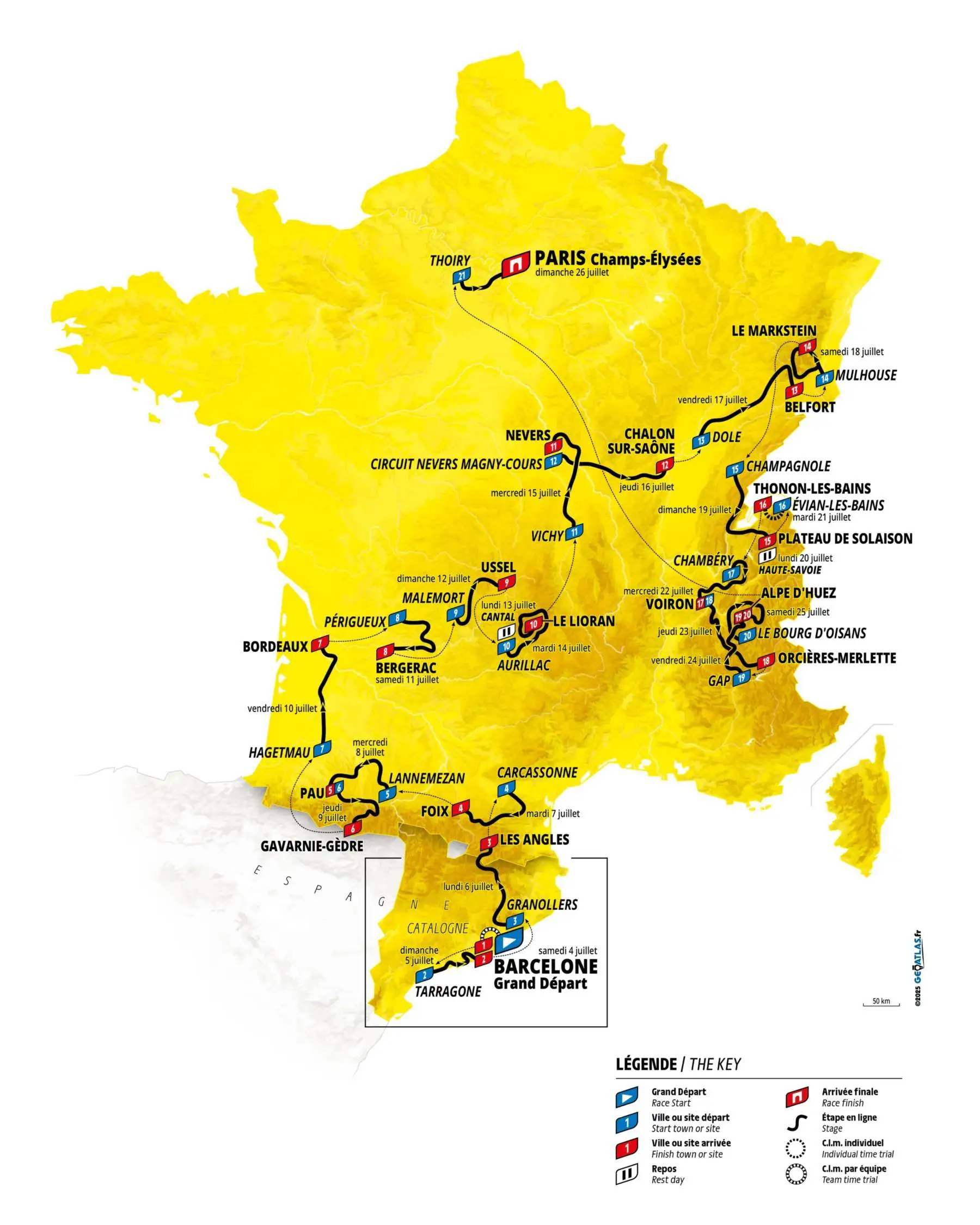 Recorrido Tour de Francia 2026