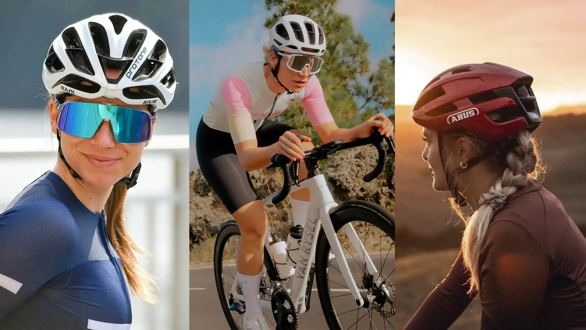 cascos mujer ciclismo carretera para chica