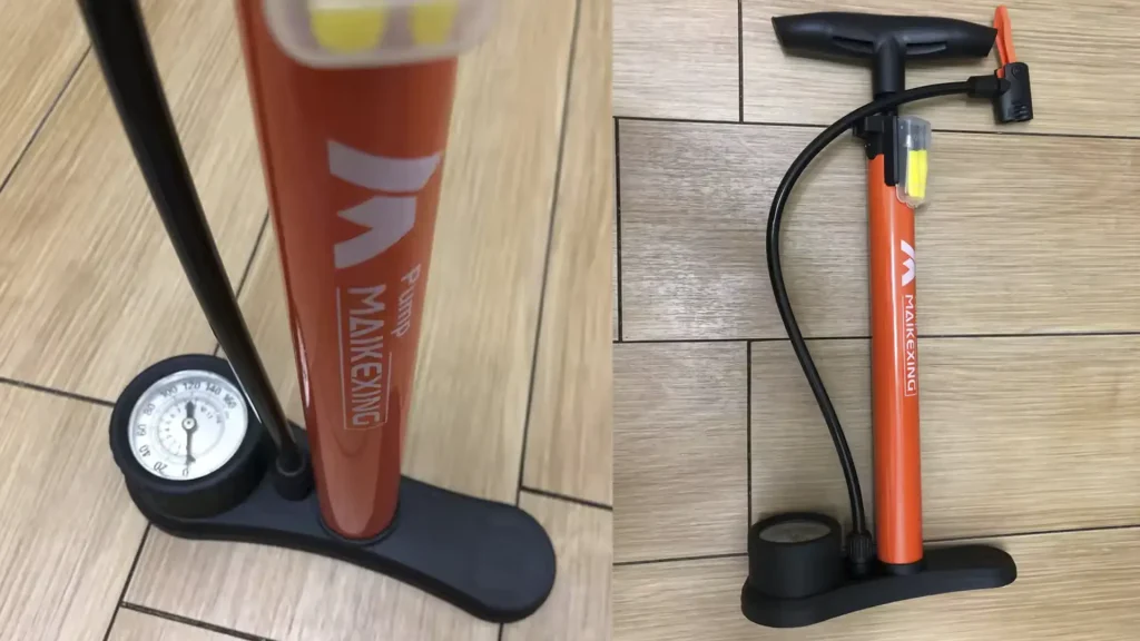 bomba de pie bicicleta