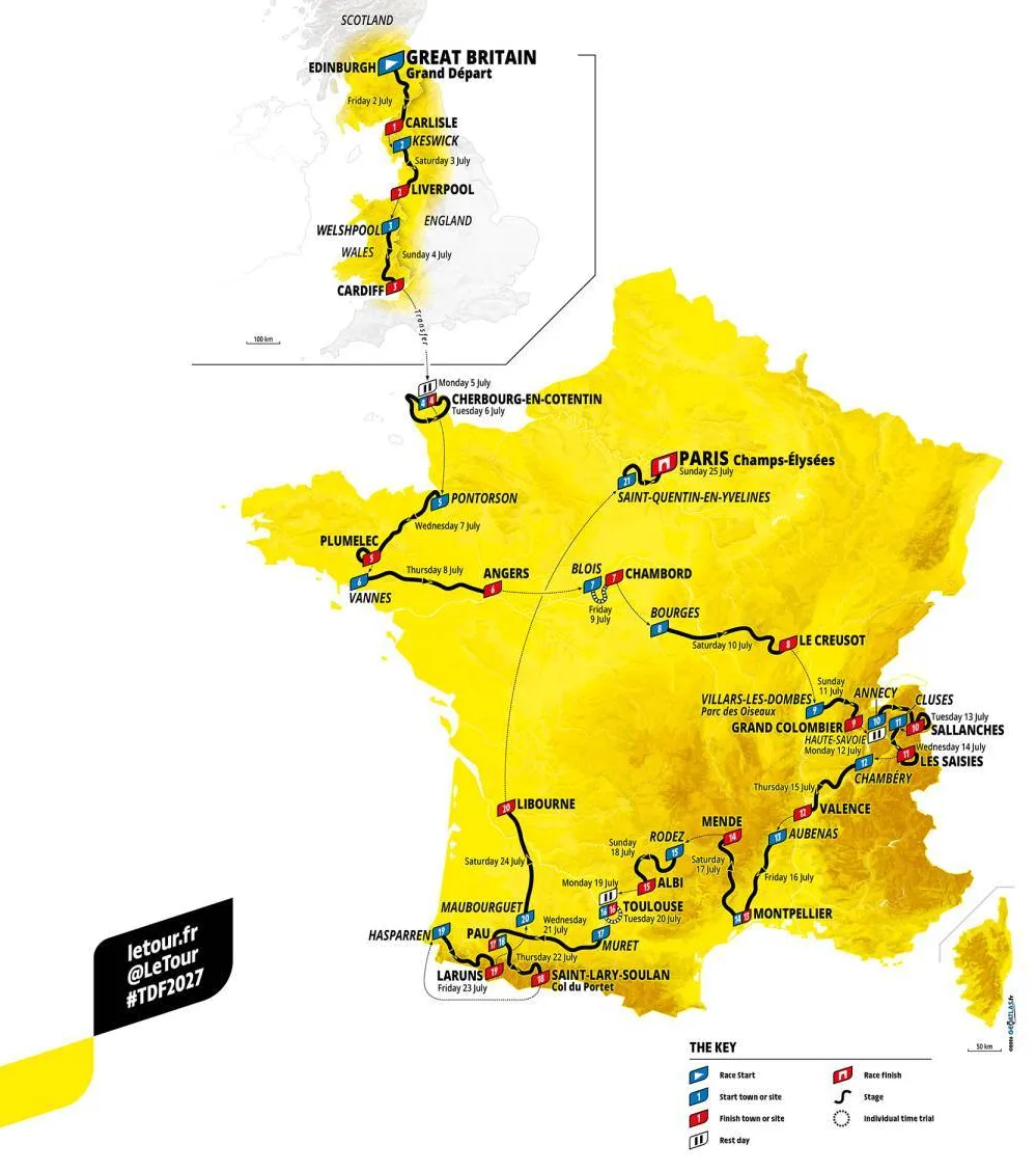 recorrido tour de francia